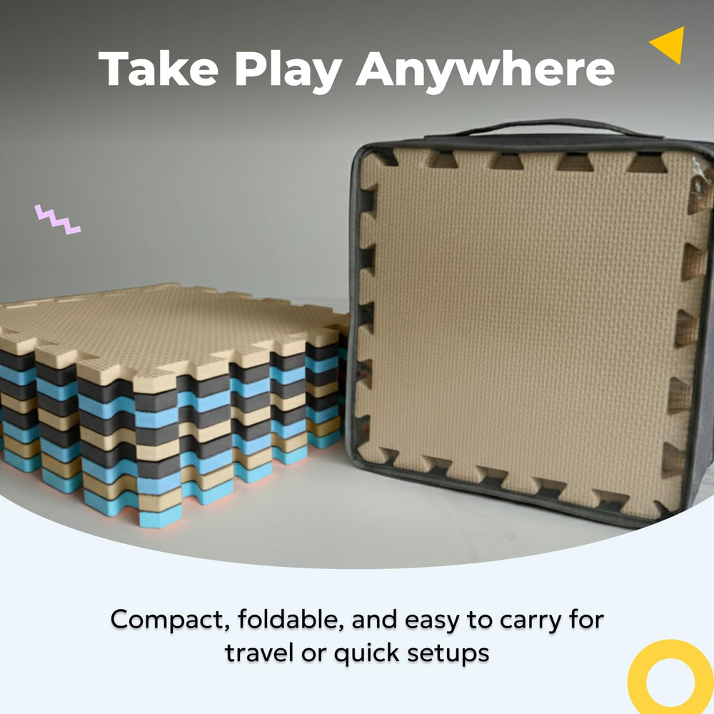 MioTetto crawling-time mat with soft EVA foam cushions little knees during play.