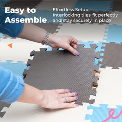 MioTetto easy-clean mats wipe down quickly after messy play