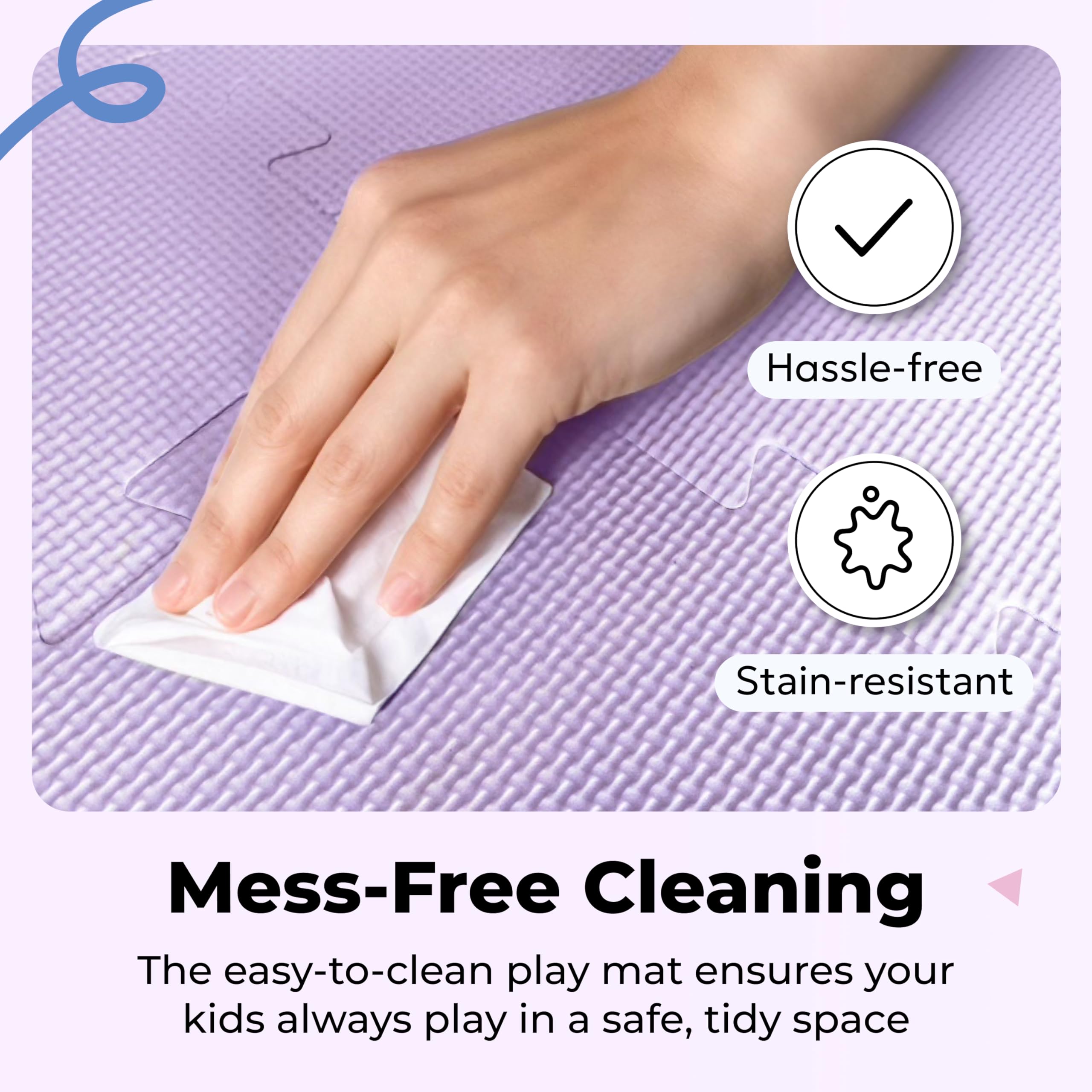 MioTetto easy-clean surface keeps play area hygienic for daily use.