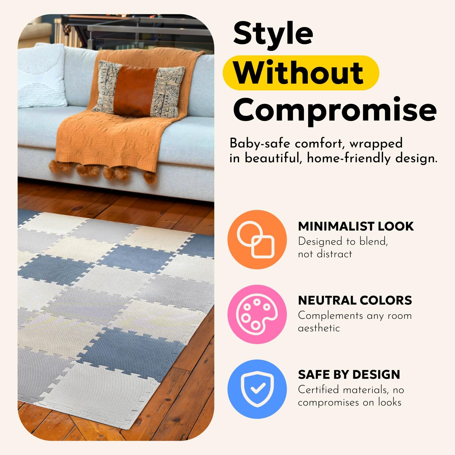 MioTetto high-density EVA foam cushions playtime activities.