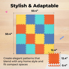 MioTetto playpen mat borders form a neat 50x50 play area.