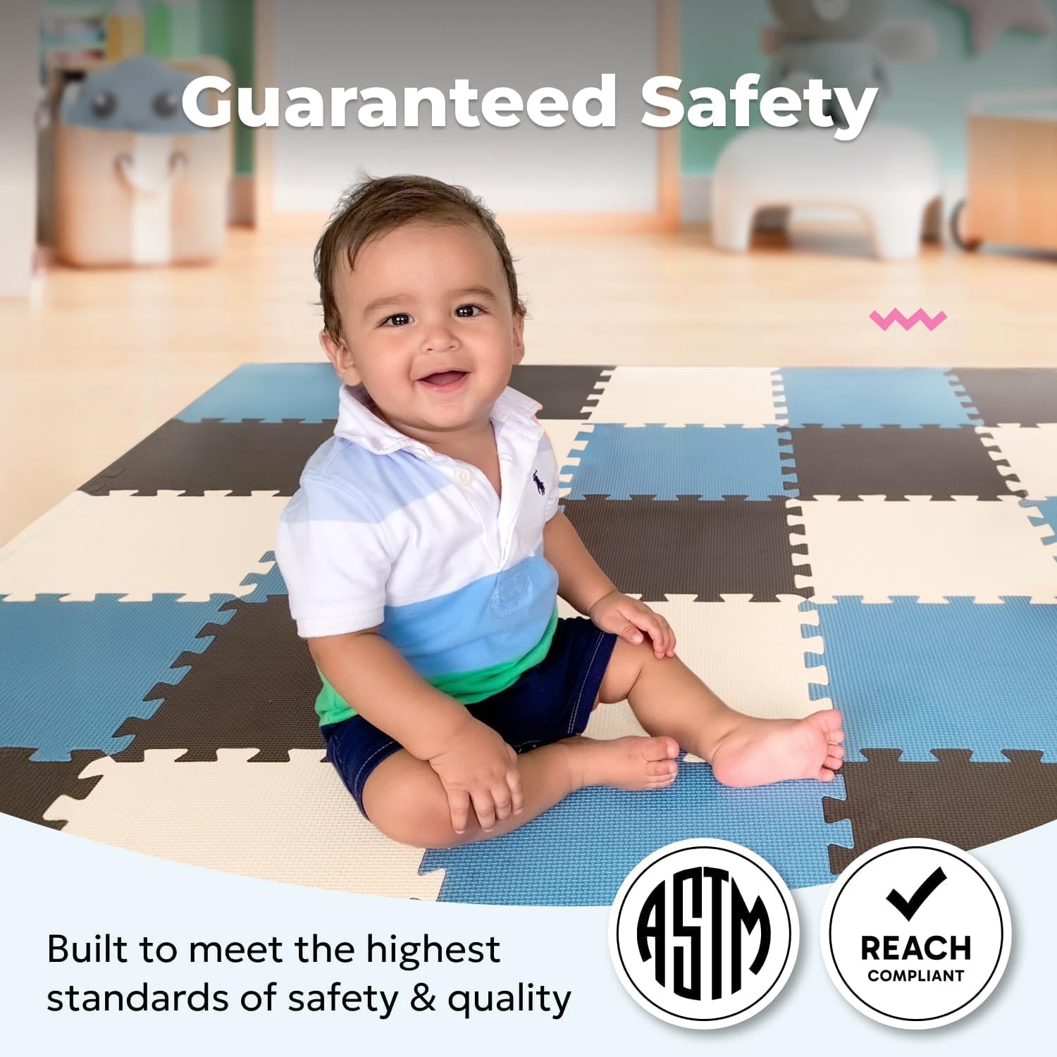 MioTetto safety non-toxic foam ensures peace of mind during playtime