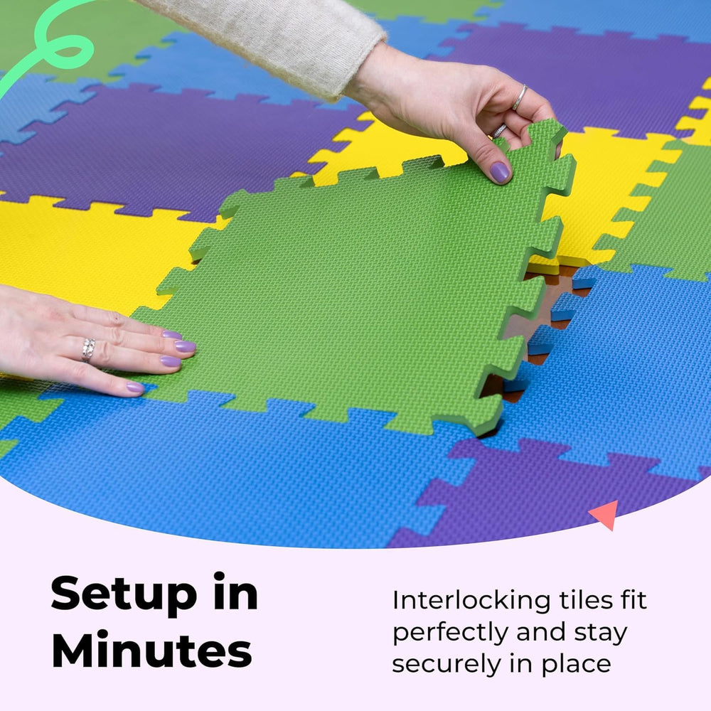 MioTetto soft EVA foam supports gentle cushioning during tummy time.