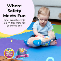 MioTetto waterproof play mat is easy to wipe clean after spills.