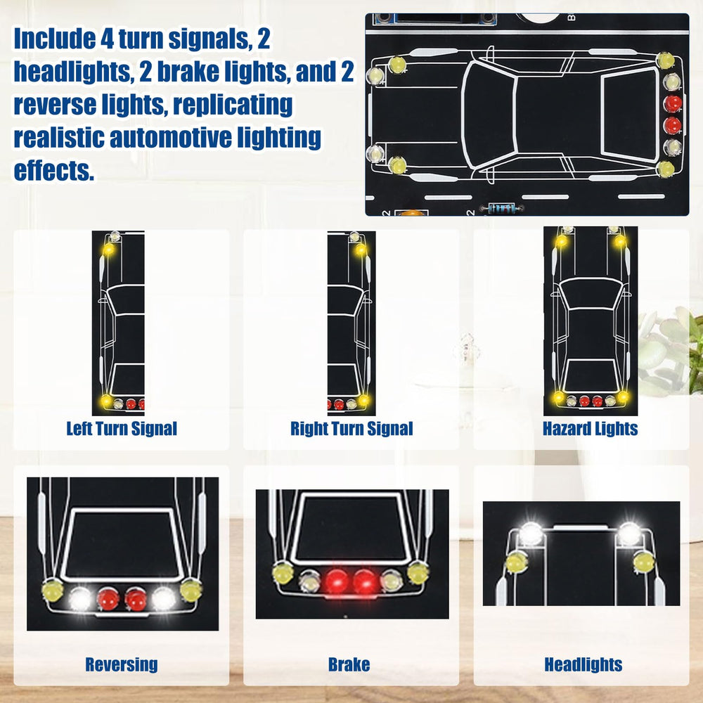 MiOYOOW realistic car lights module demonstrating turn signals and brake effects