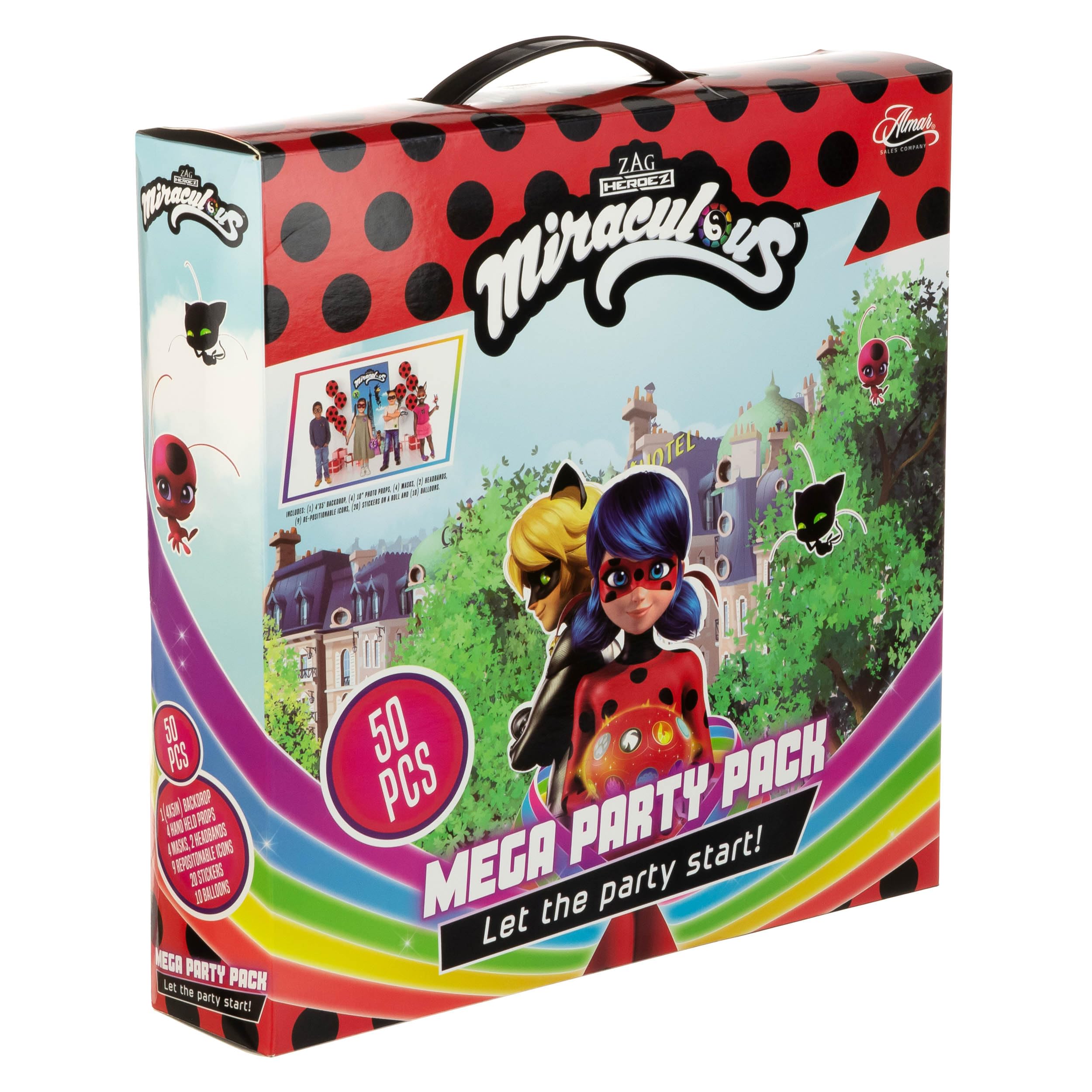 Miraculous balloons in red and silver for colorful party accents
