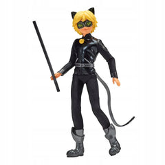 Miraculous Cat Noir 11inch doll features 15 articulation points for expressive poses.
