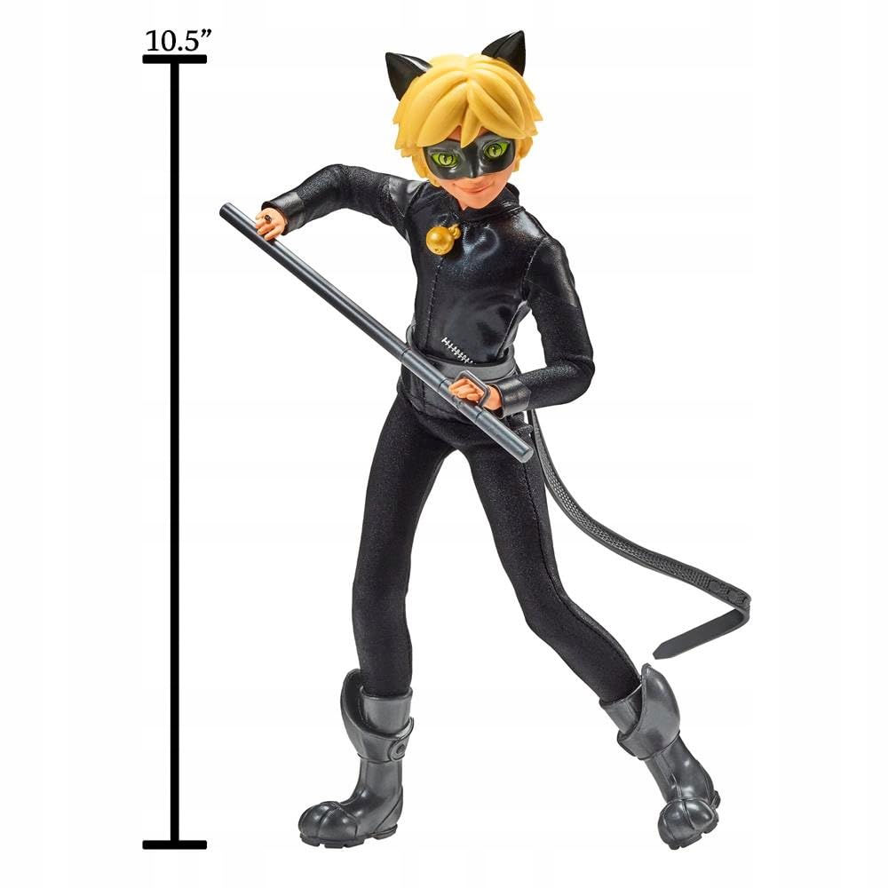 Miraculous Cat Noir 11inch doll showcases die cut design inspired by film elegance.