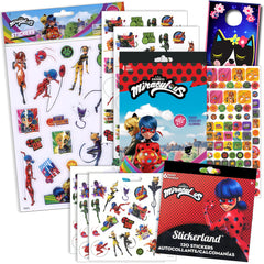 Miraculous Ladybug sticker bundle 4-page book for crafts and decorating