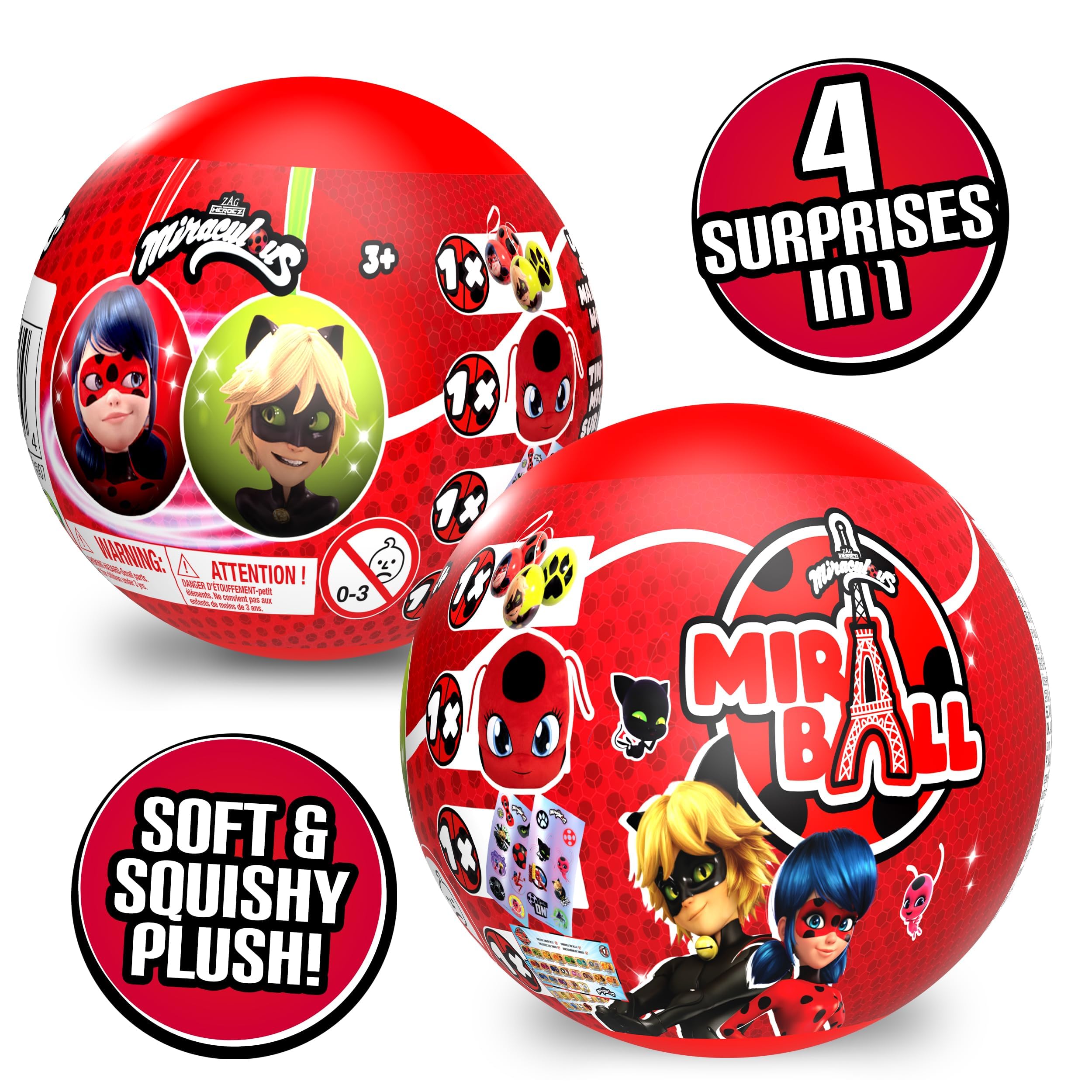 Miraculous MiraBall glitter stickers spark creativity during unboxing fun