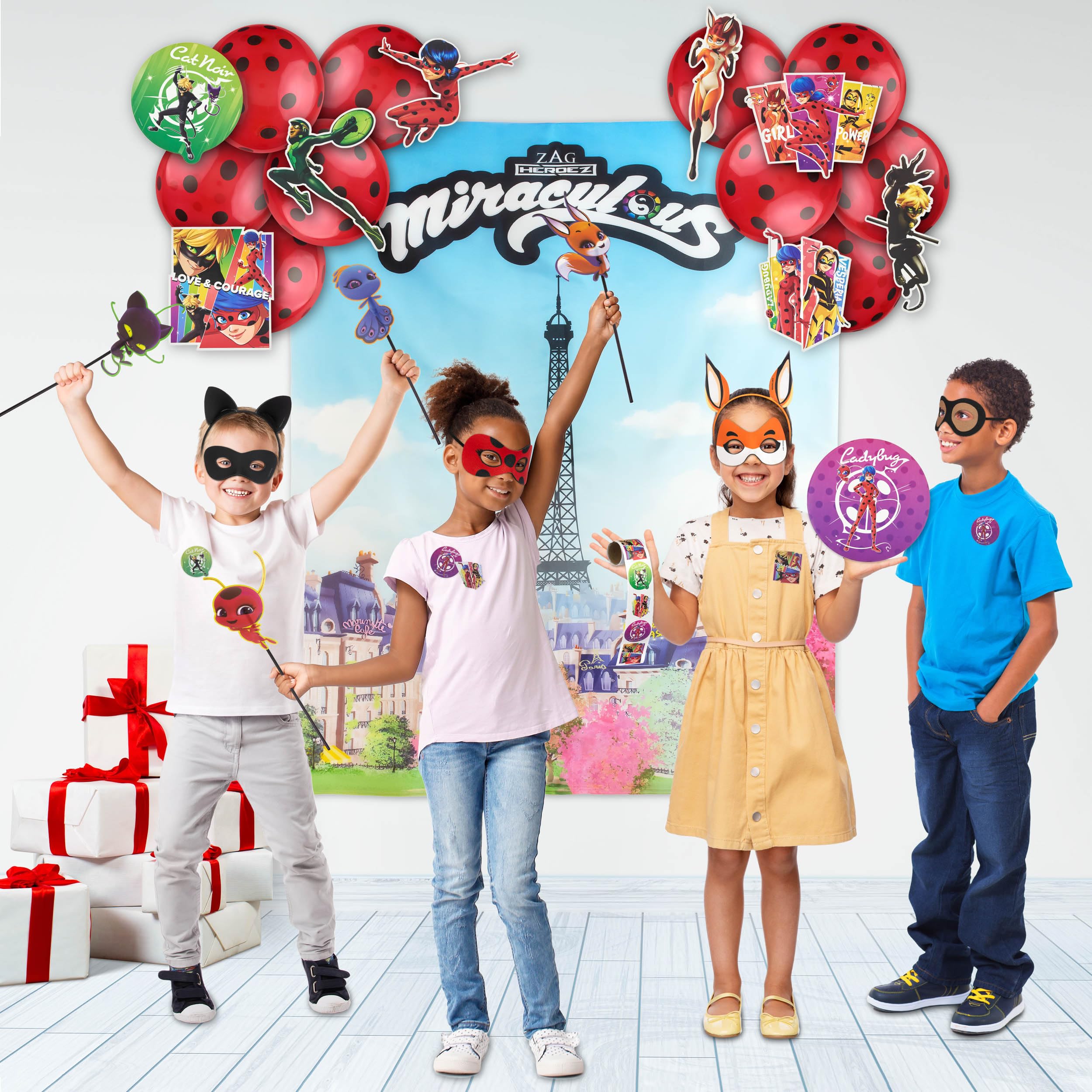 Miraculous masks for kids to wear during the celebration