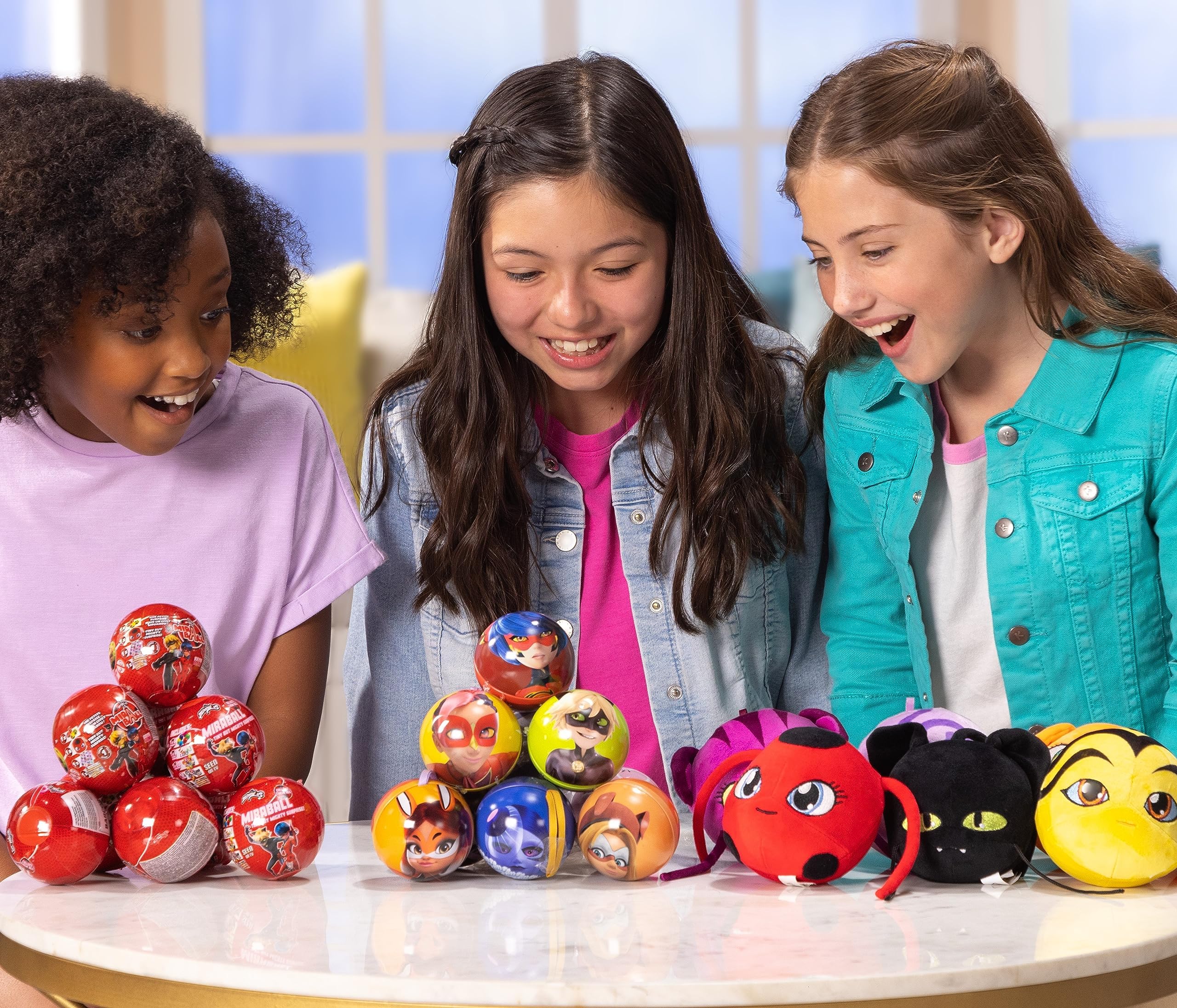 Miraculous MiraBall glitter stickers page adds sparkle to accessories.