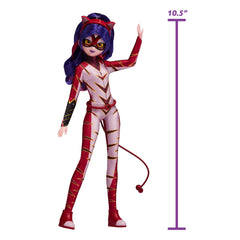 Miraculous Purple Tigress doll posed for dynamic articulation play.