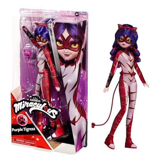 Miraculous Purple Tigress figurine, 26cm tall, ideal for imaginative play.