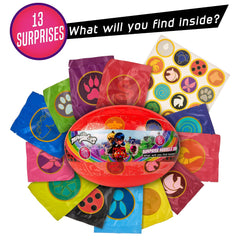 Miraculous stickers included to decorate water bottles and notebooks