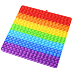 Mirenlife large pop sensory toy 12inch, 256 rainbow bubbles for tactile play.