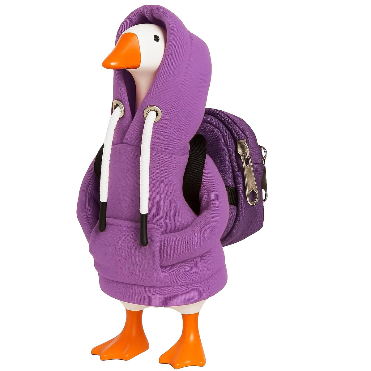 MIRJXB desk goose outfits purple hoodie on goose for charming desk decor