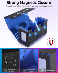 Miroddi MTG deck box capacity shows space for 250+ single-sleeved cards