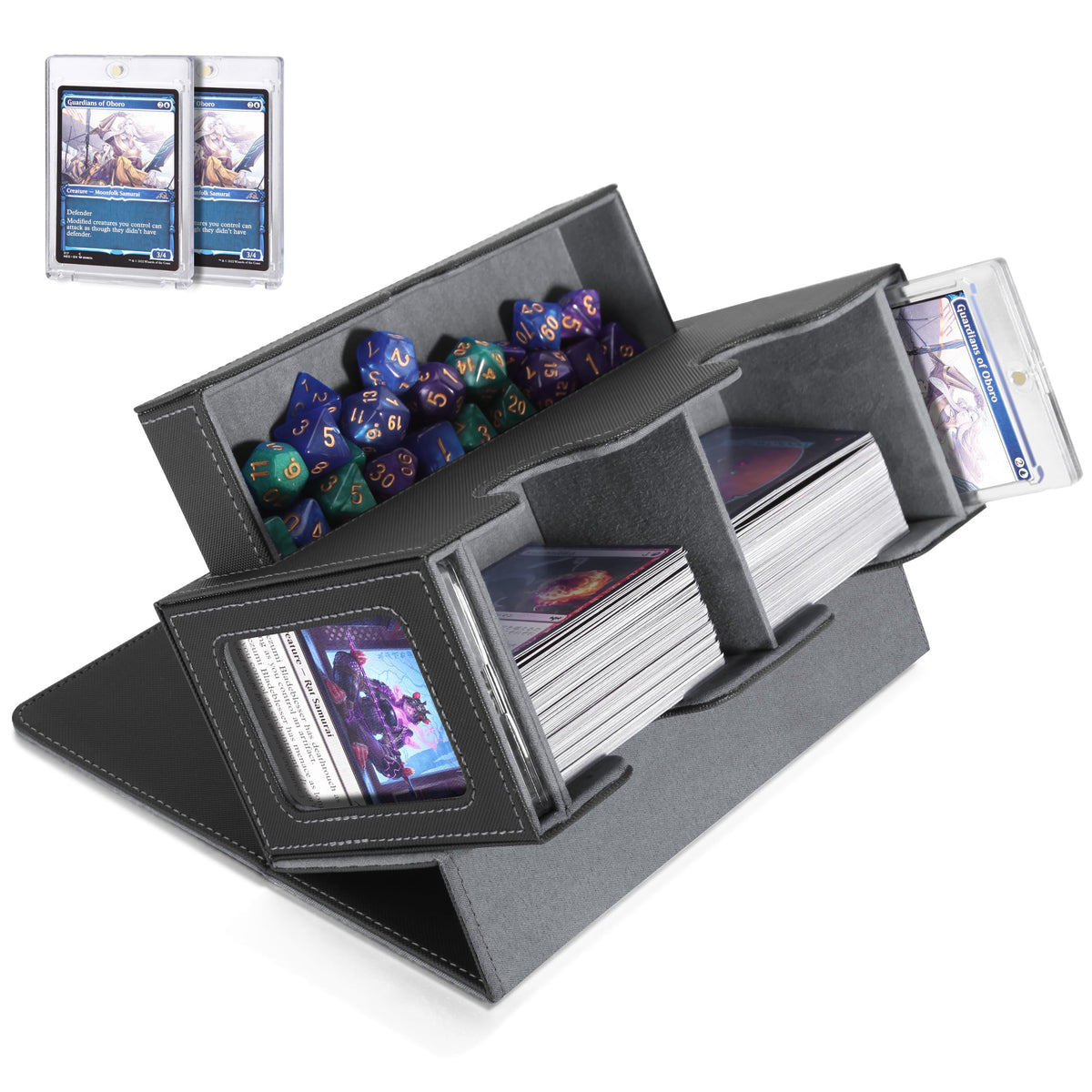 Miroddi MTG deck box with commander display keeps leaders visible and organized.