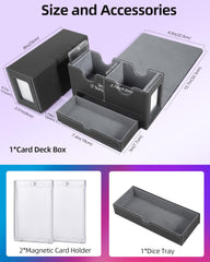 Miroddi deck box cover doubles as a stand or play mat for quick setups.