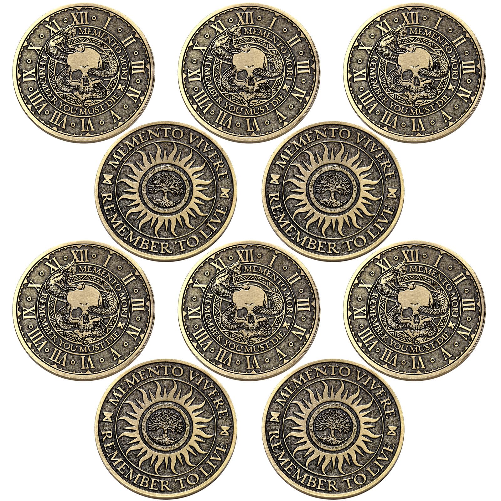 Misdary Memento Mori coin bulk pack for sharing and gifting
