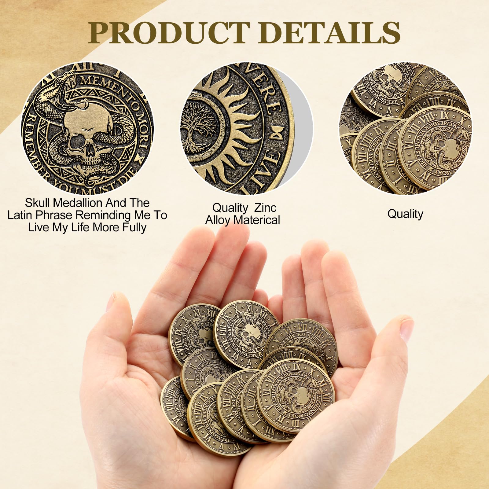 Misdary Memento Mori coin in commemorative box for gifting and safekeeping