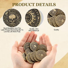 Misdary Memento Mori coin in commemorative box for gifting and safekeeping