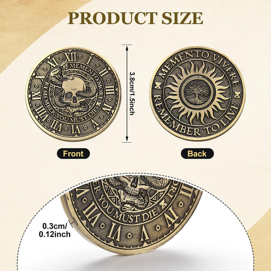 Misdary Memento Mori coin double-sided design for daily reflection