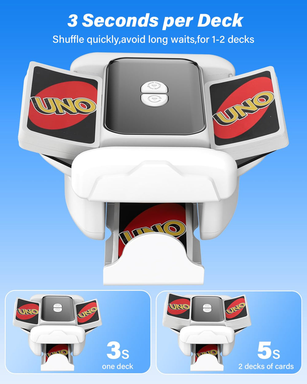 MISFANS Card Shuffler operates quietly during gameplay