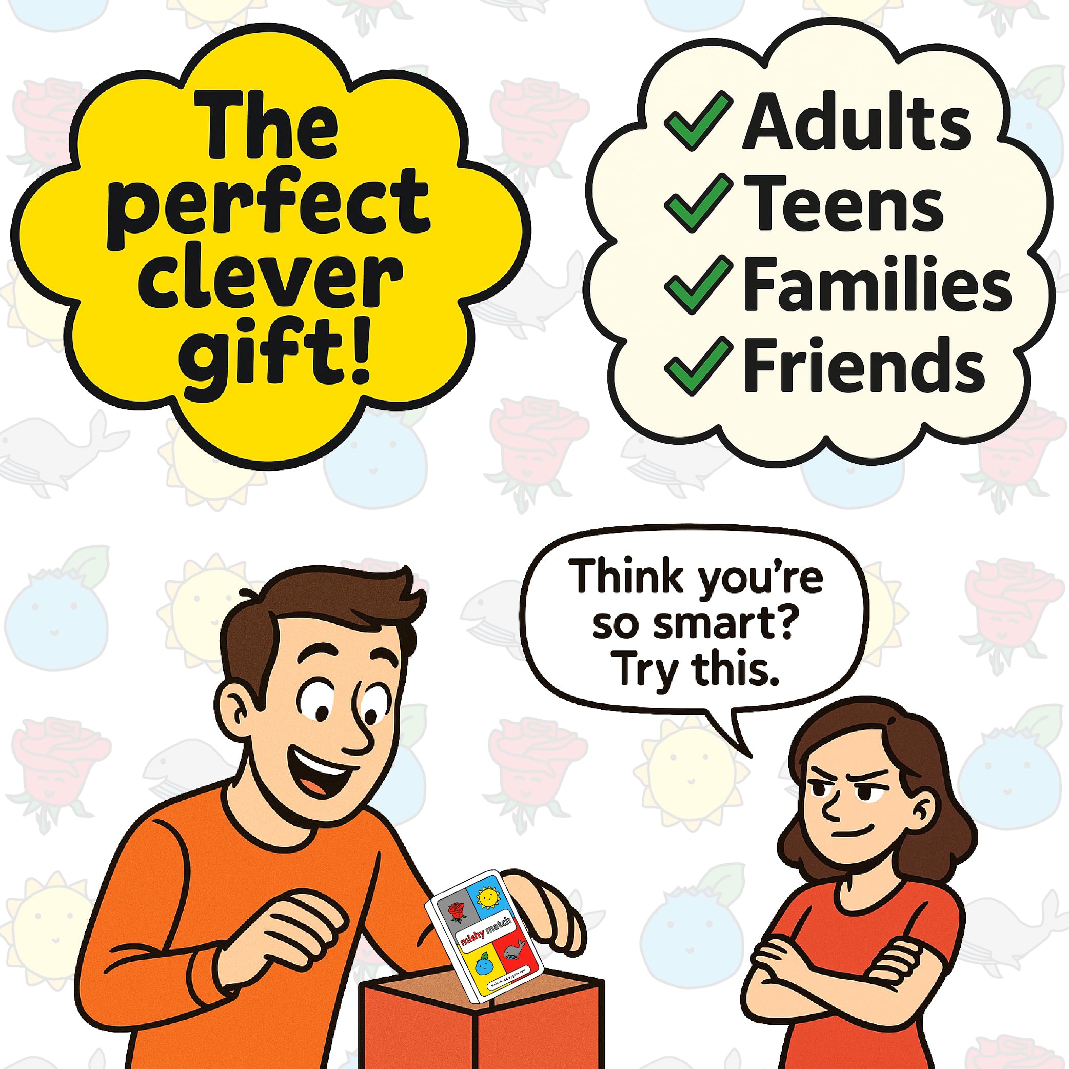 Mishy Match pocket-sized design makes it easy to bring to parties.