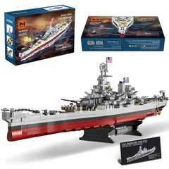 MISINI M6320 USS Missouri overview image showing a detailed battleship replica for adult collectors