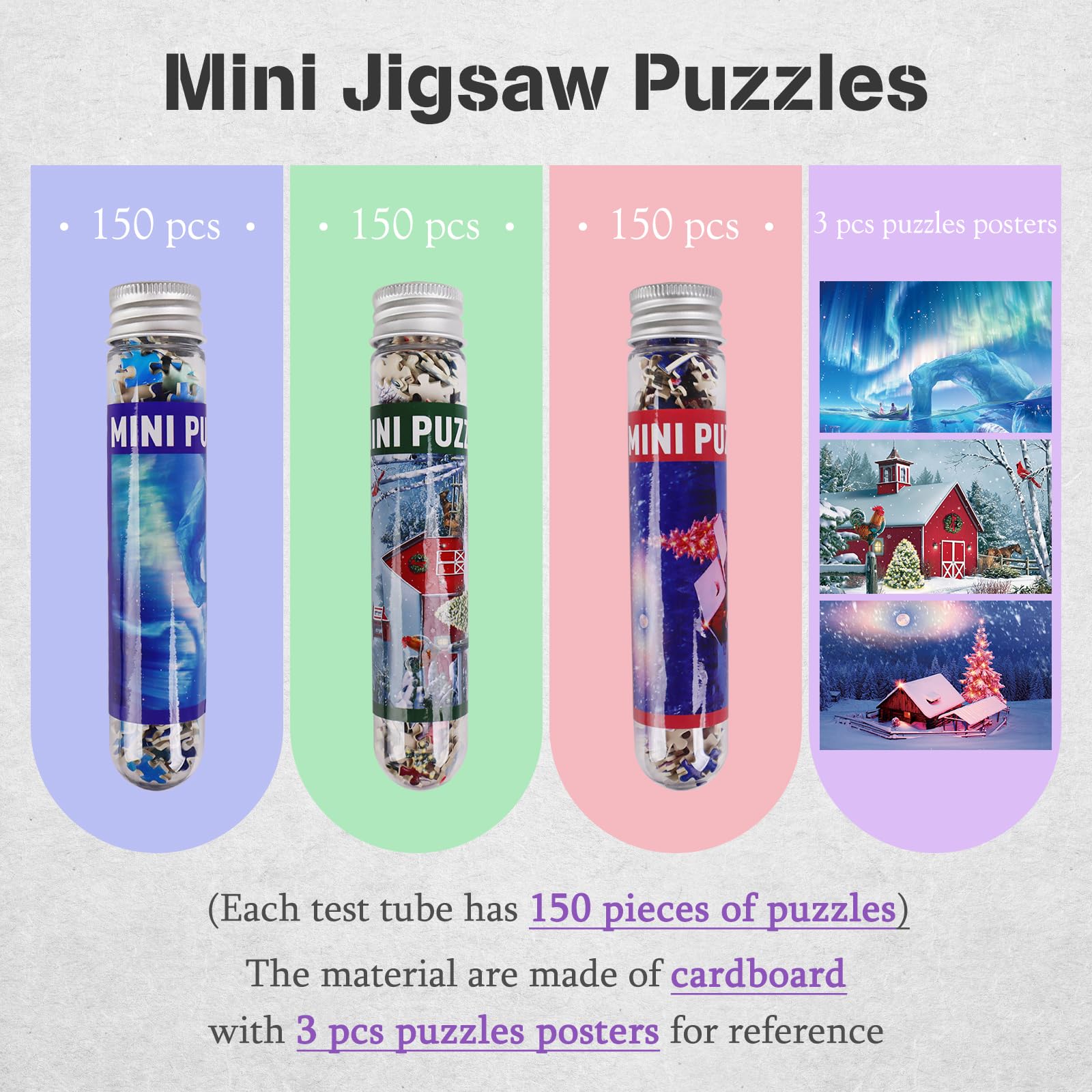 MISITU mini puzzles 150-piece set offers a compact, challenging experience