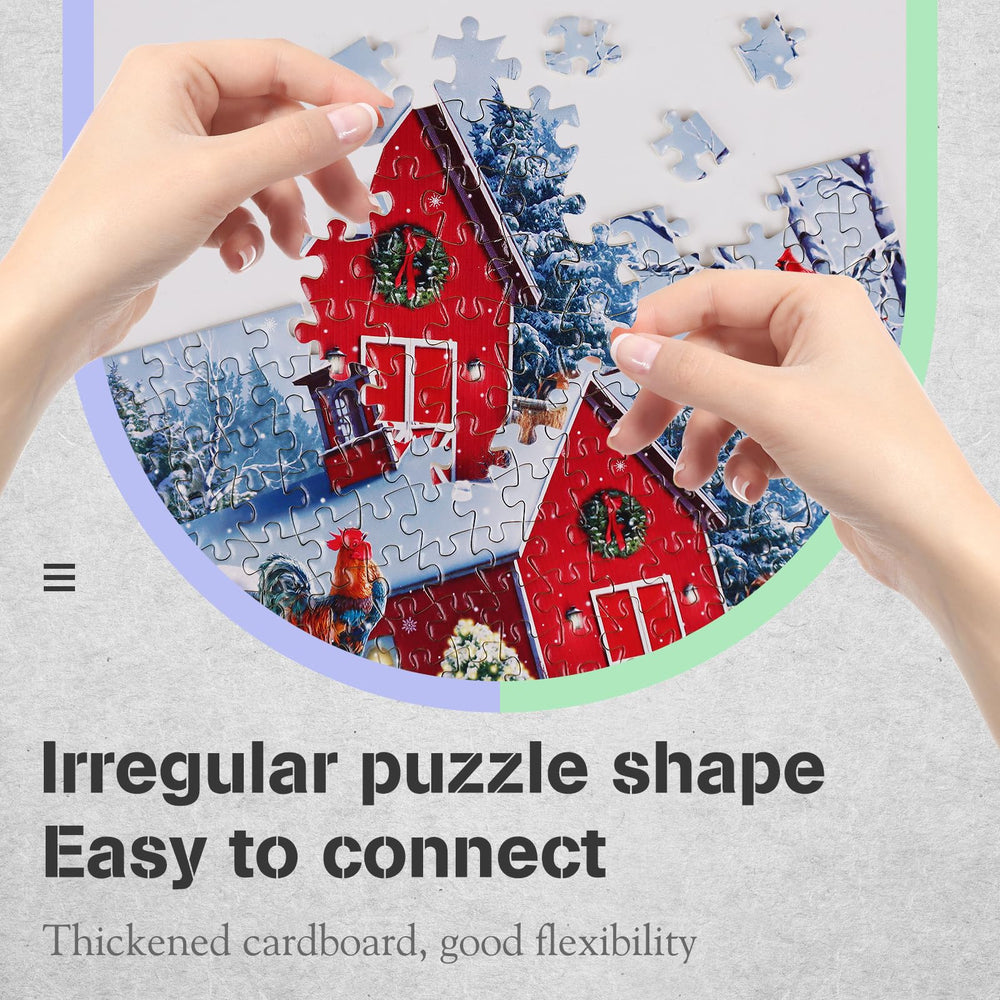 MISITU mini puzzles backside postcard lets you write a message after finishing