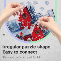 MISITU mini puzzles backside postcard lets you write a message after finishing