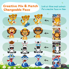 MISS FANTASY hippo-sloth stickers cute accents for goodie bags