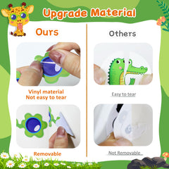 MISS FANTASY lion-tiger-elephant stickers vibrant colors for classroom crafts