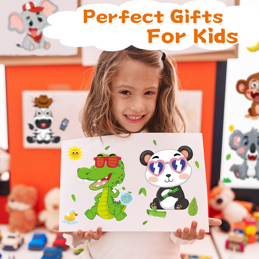 MISS FANTASY snakes-bears stickers smooth peel-and-stick for activities