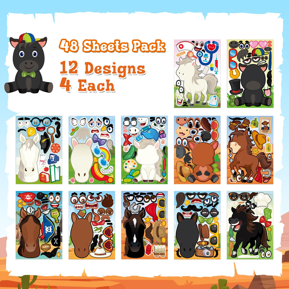 MISS FANTASY mix-and-match horse faces—inspire creativity and fine motor play