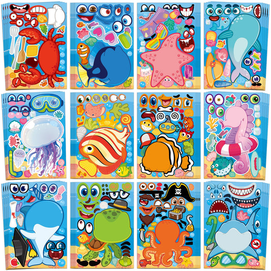 MISS FANTASY Ocean Stickers with dolphins for classroom crafts and undersea decor.