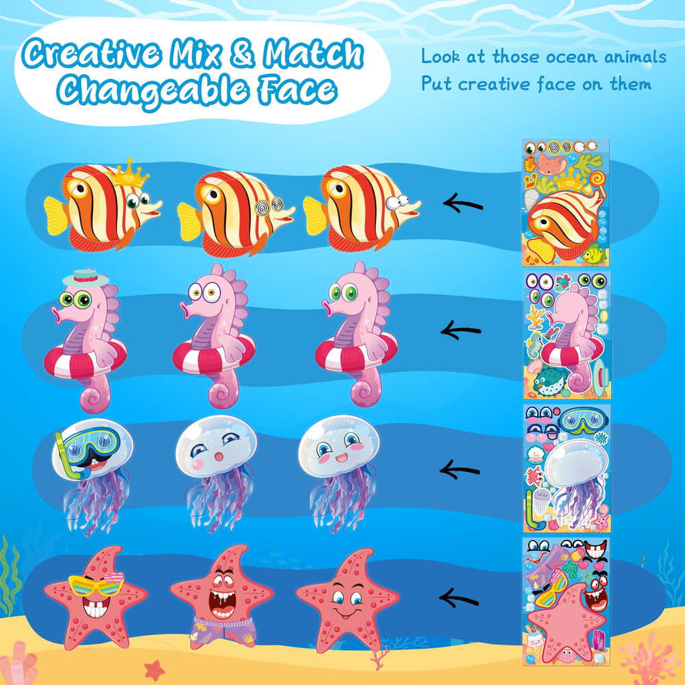 MISS FANTASY Ocean Stickers with jellyfish for colorful decorations.