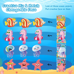 MISS FANTASY Ocean Stickers with jellyfish for colorful decorations.