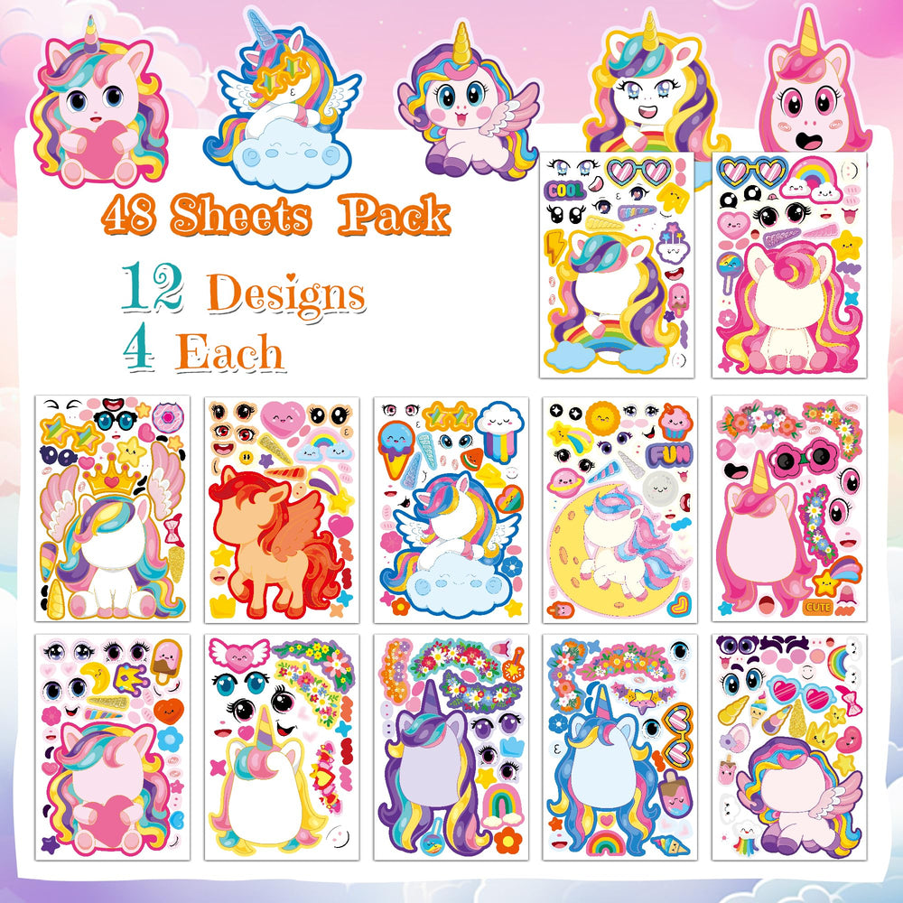 Miss Fantasy Unicorn Stickers being used to decorate notebooks and walls