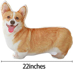 MISS TUTU Corgi plush side view demonstrates lounge support on the couch