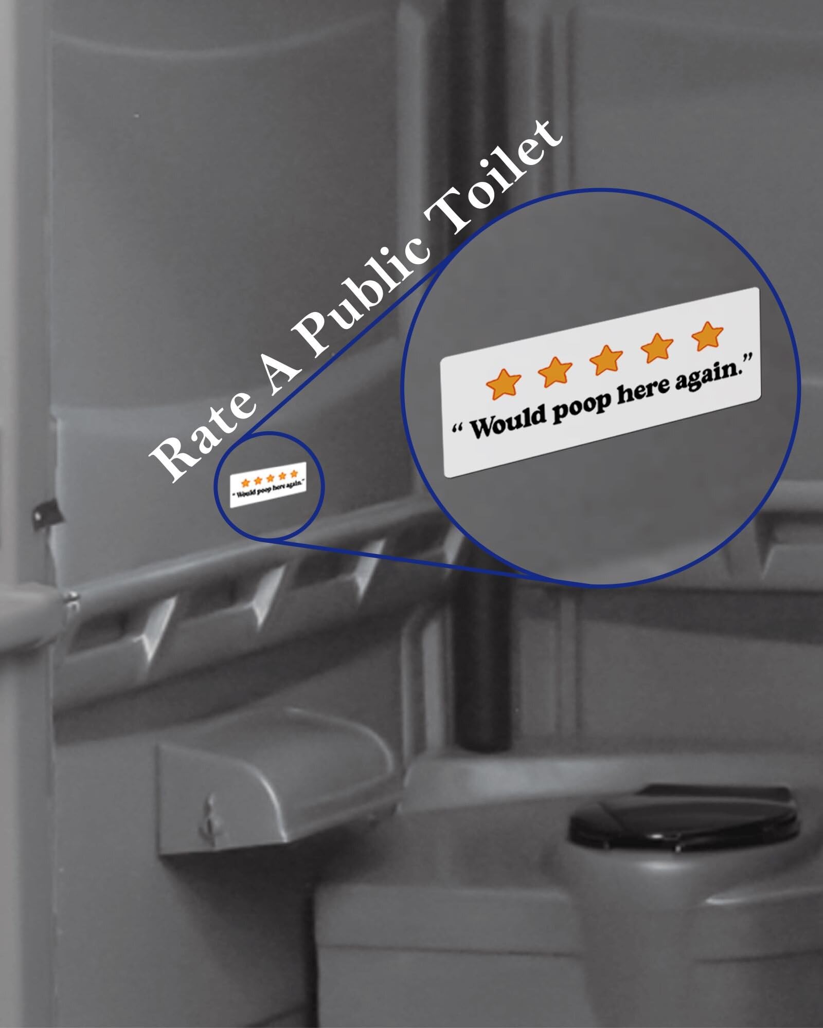 MiStar party bathroom humor stickers; boosts atmosphere without mess.