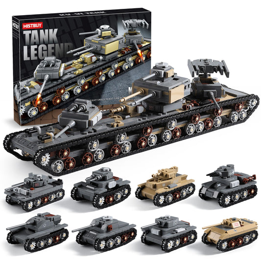 MISTBUY 1165-piece WW2 army tank building set for immersive battles
