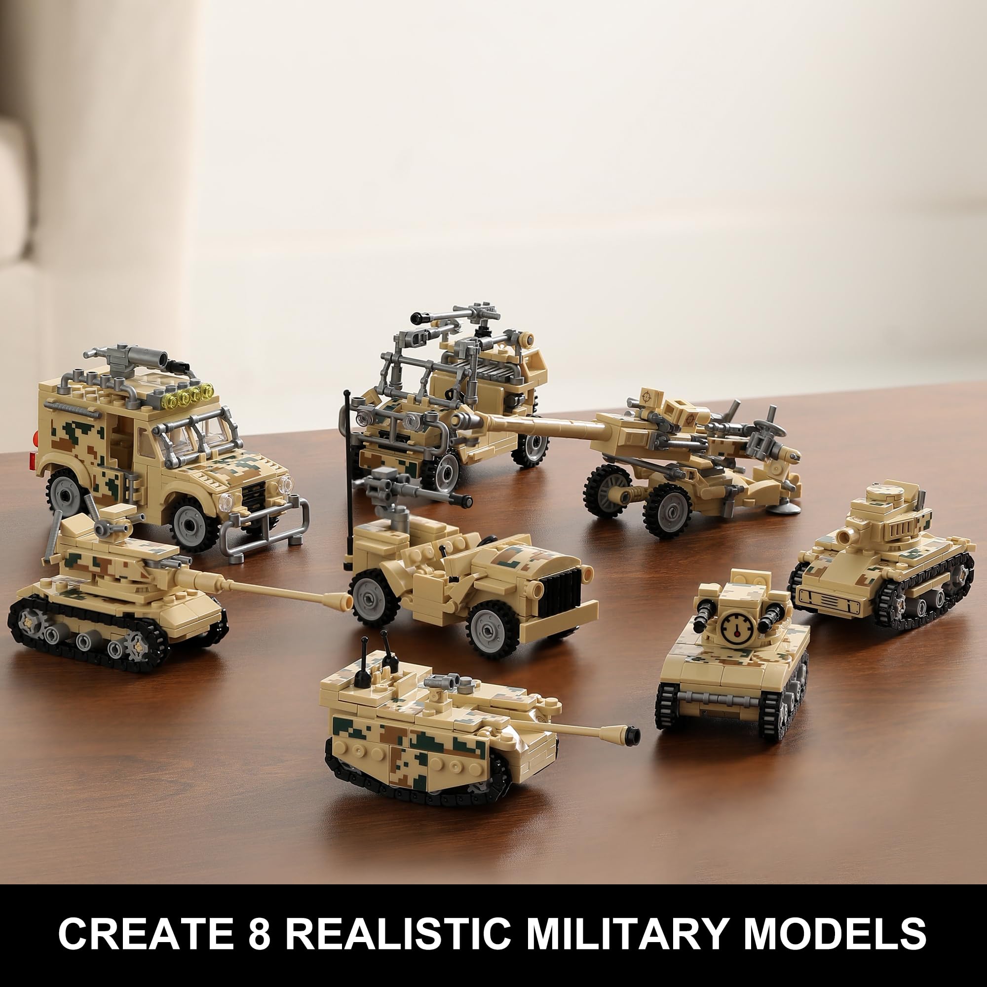 MISTBUY camouflage decals included to boost realism on military models.