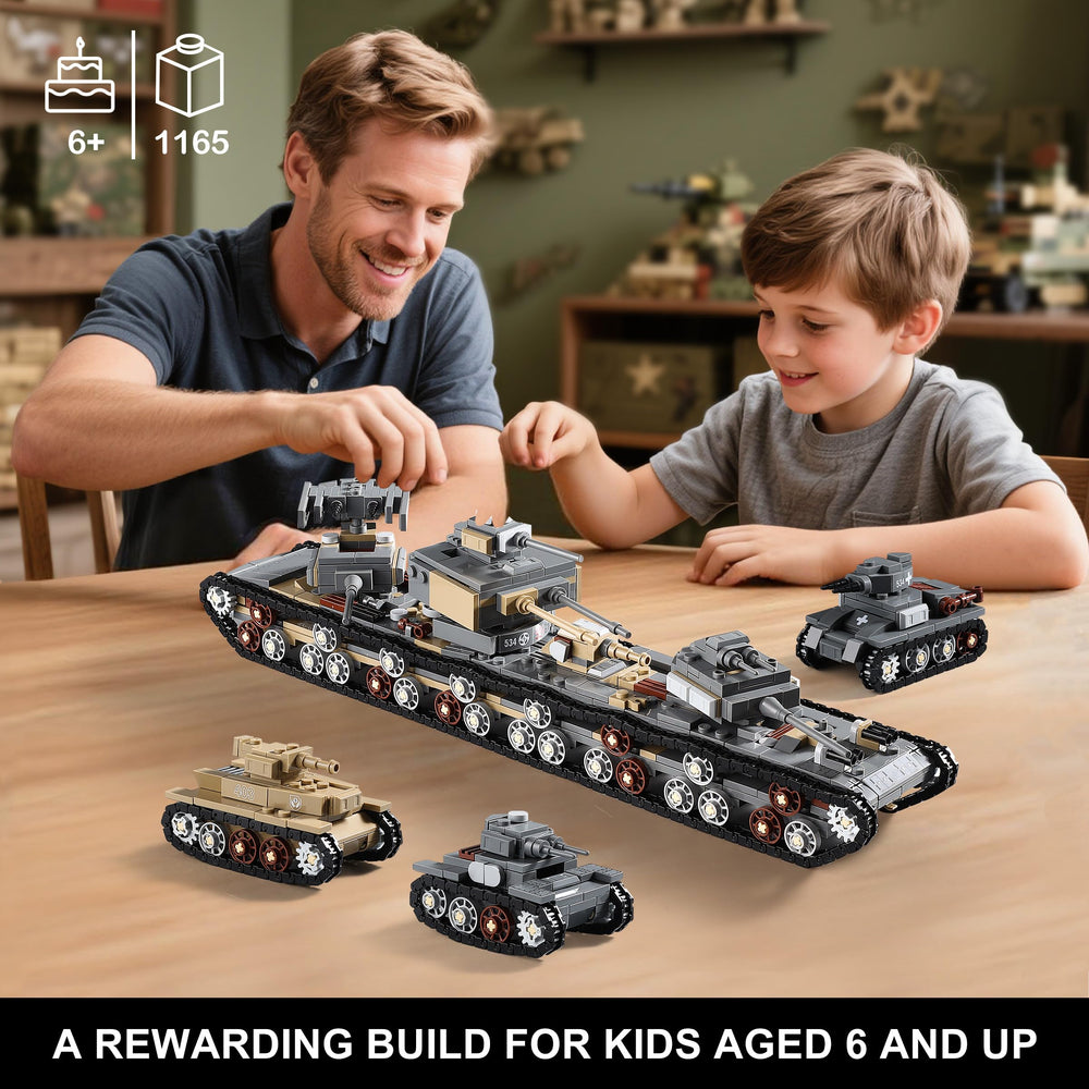 MISTBUY 9-in-1 KV-VI military model with rotating turret