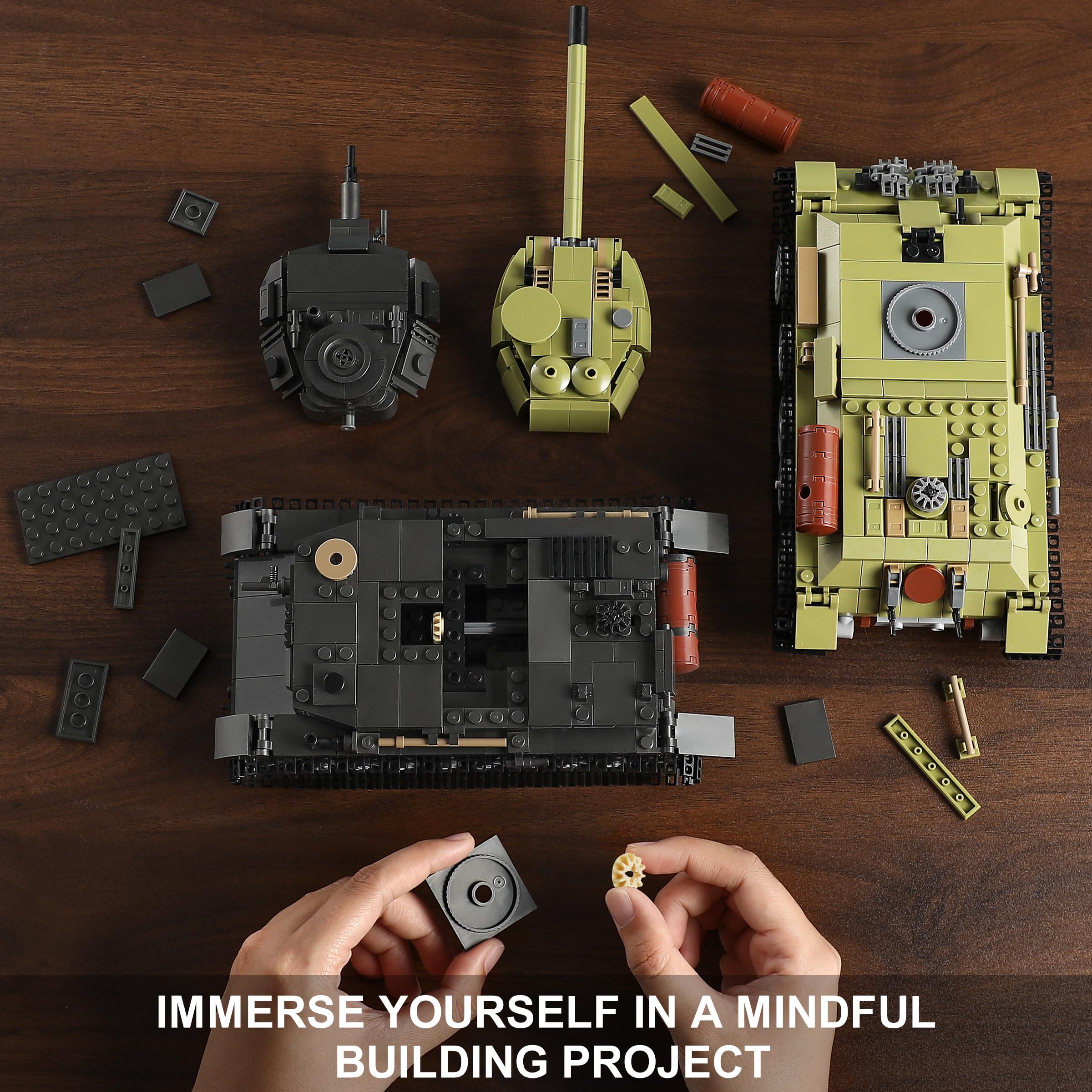 MISTBUY LEGO-compatible tank kit ideal for gifts and collections