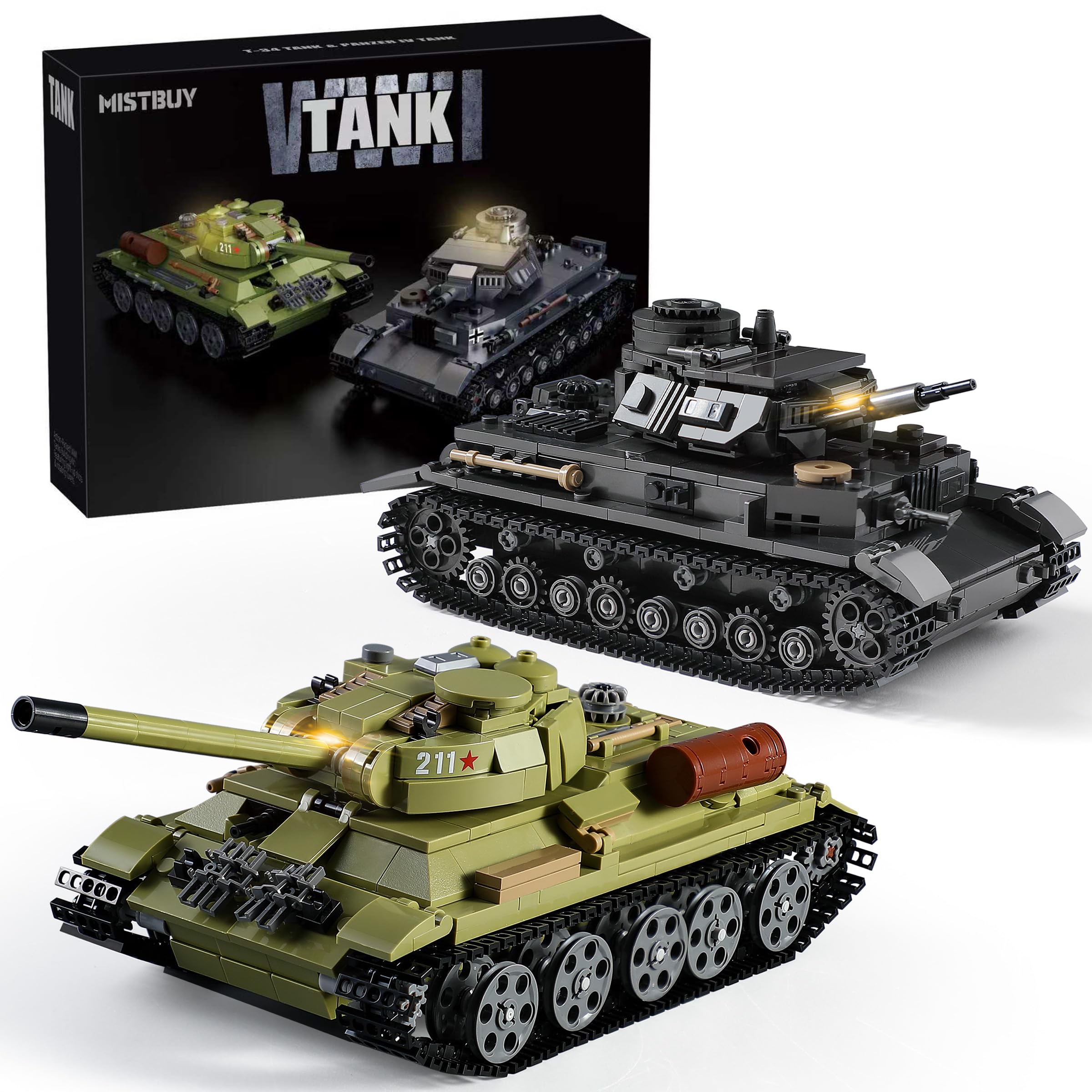 MISTBUY Panzer IV light-up tank for striking display