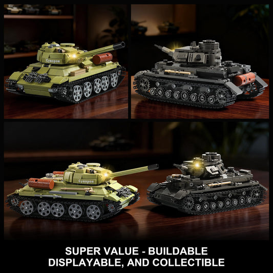 MISTBUY T-34 light-up tank with authentic WWII details